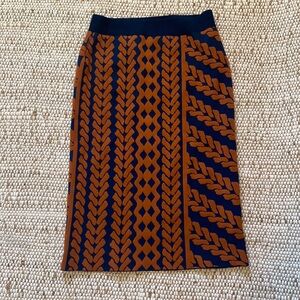 Anthropologie Maeve Knit Jacquard Skirt